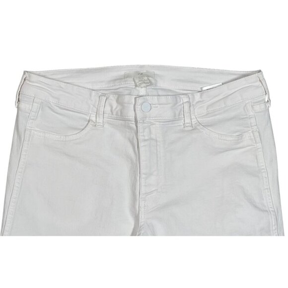 H&M White High-Waisted Slinny Ankle Jeans SIZE-12 - Picture 4 of 7